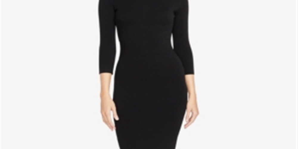 Vestido suéter feminino Rachel Roy com recorte nas costas - preto, tamanho XXL