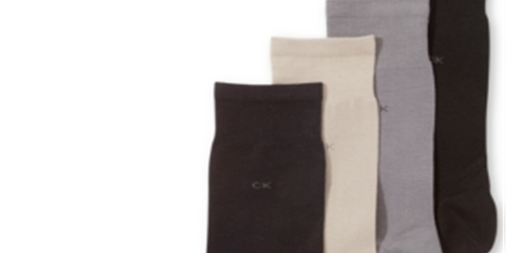 Meias sociais Calvin Klein masculinas de malha lisa, pretas, tamanho único