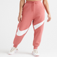 Calça de moletom Nike Swoosh Pant BB Fleece feminina rosa tamanho GG