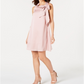 Robbie Bee Vestido curto de cetim feminino rosa tamanho 8 pequeno