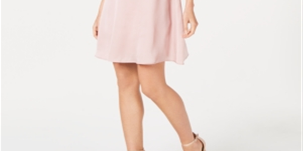 Robbie Bee Vestido curto de cetim feminino rosa tamanho 8 pequeno