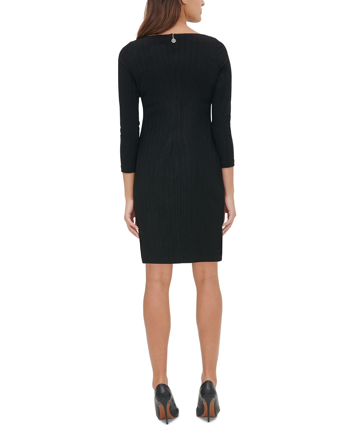 Vestido suéter feminino Tommy Hilfiger manga 3/4 preto tamanho 2 pequeno