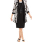 Vestido feminino R&amp;M Richards com colar e jaqueta com estampa bufante, preto, tamanho 4, pequeno