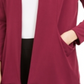 Cardigan feminino Alfani com frente aberta, vinho, tamanho M