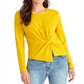 Rachel Roy Val Knot Front Top Feminino - Amarelo Tamanho M