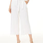 Calça feminina com zíper frontal desfiado e perna larga INC Concepts, tamanho 8, 32 x 25, branca, tamanho 8