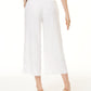 Calça feminina com zíper frontal desfiado e perna larga INC Concepts, tamanho 8, 32 x 25, branca, tamanho 8