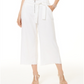 Calça feminina com zíper frontal desfiado e perna larga INC Concepts, tamanho 8, 32 x 25, branca, tamanho 8