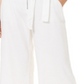 Calça feminina com zíper frontal desfiado e perna larga INC Concepts, tamanho 8, 32 x 25, branca, tamanho 8