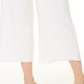 Calça feminina com zíper frontal desfiado e perna larga INC Concepts, tamanho 8, 32 x 25, branca, tamanho 8