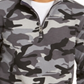 Moletom masculino Club Room com capuz camuflado elástico e zíper 1/4, cinza, tamanho pequeno