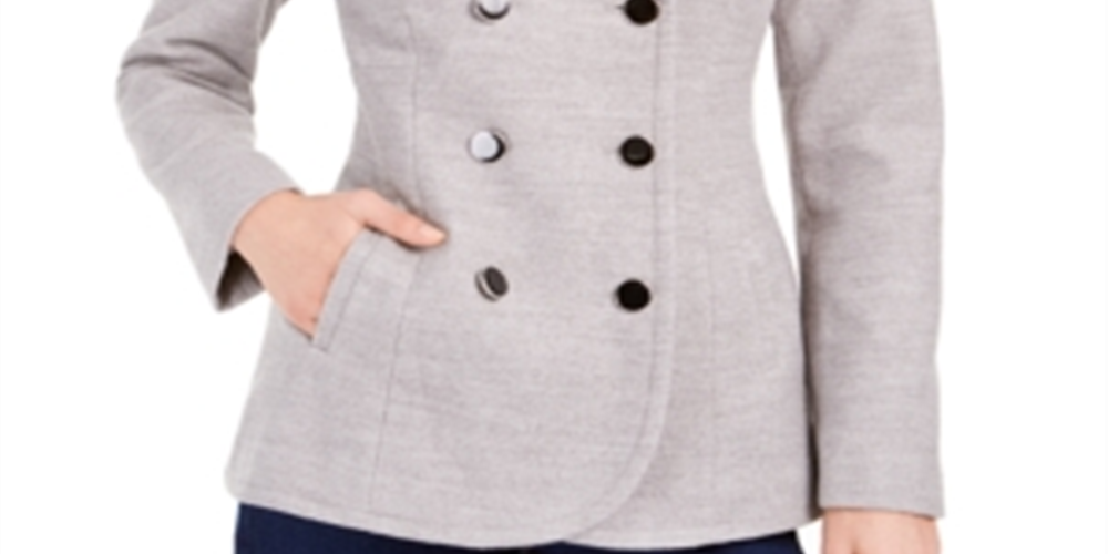 maison-jules-womens-double-breasted-peacoat-gray-size-large