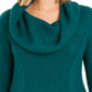 Suéter túnica feminino com gola alta estilo &amp; co, verde, tamanho pequeno GG