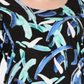 JM Collection Top Feminino Plus Size Estampado Jacquard Preto Tamanho 0X
