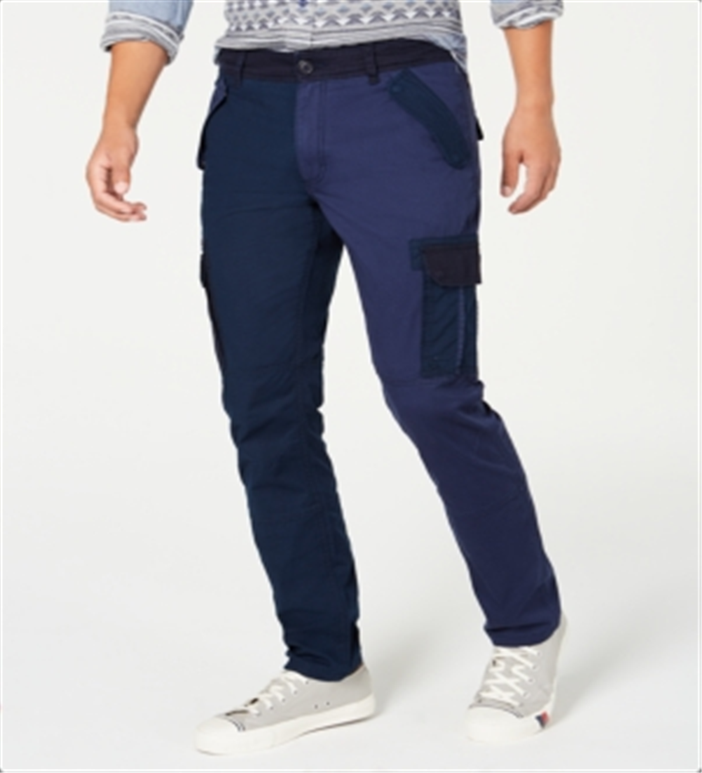 Calça cargo masculina American Rag Blocked, azul, tamanho 32x30