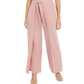 Calça feminina Bar III com amarração frontal e perna larga, rosa, tamanho XXS