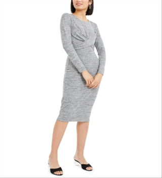 Vestido masculino Bar III manga comprida abaixo do joelho cinza tamanho XL