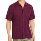 Camisa de seda Tommy Bahama Weekend Tropics masculina, roxa, tamanho XXXL