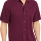 Camisa de seda Tommy Bahama Weekend Tropics masculina, roxa, tamanho XXXL
