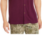 Camisa de seda Tommy Bahama Weekend Tropics masculina, roxa, tamanho XXXL