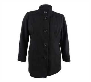 Nautica Casaco Feminino com Gola Alta Preto Tamanho 2X