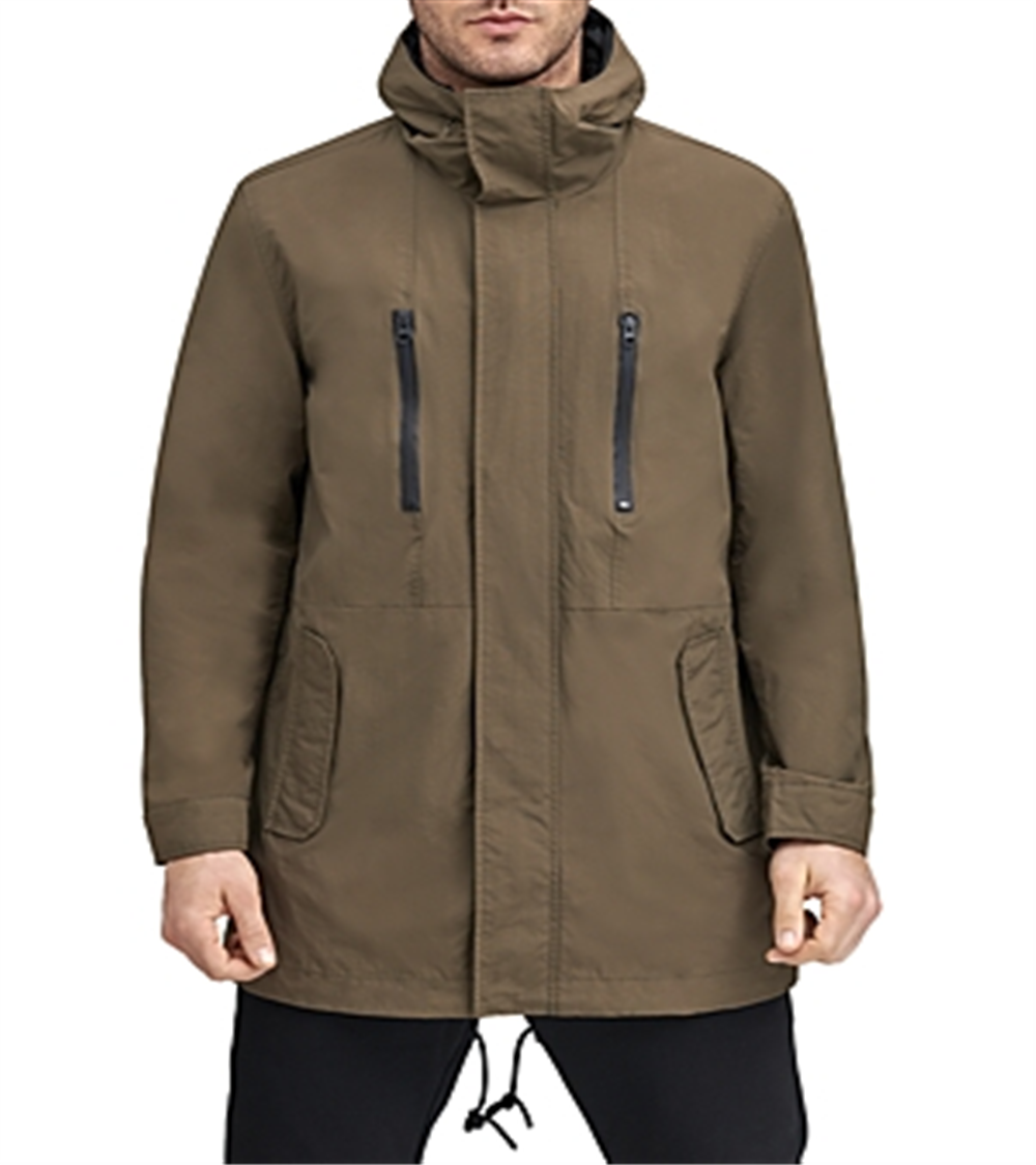 Jaqueta militar masculina Boone Anorak resistente à água, tamanho grande, verde, da Marc New York