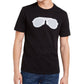 Camiseta masculina reflexiva aviador preta tamanho grande