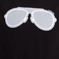 Camiseta masculina reflexiva aviador preta tamanho grande
