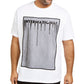 Camiseta masculina INC com estampa de lantejoulas e malha branca, tamanho 4XLT