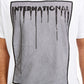 Camiseta masculina INC com estampa de lantejoulas e malha branca, tamanho 4XLT