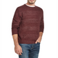 Suéter masculino listrado vintage à prova de intempéries com gola redonda, vermelho, tamanho médio