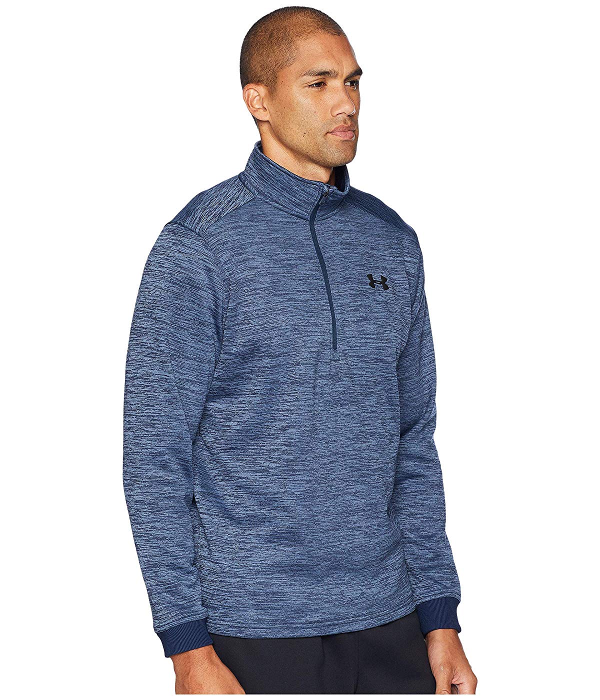Camiseta Under Armour Fleece 1/2 Zip Masculina Azul Tamanho P