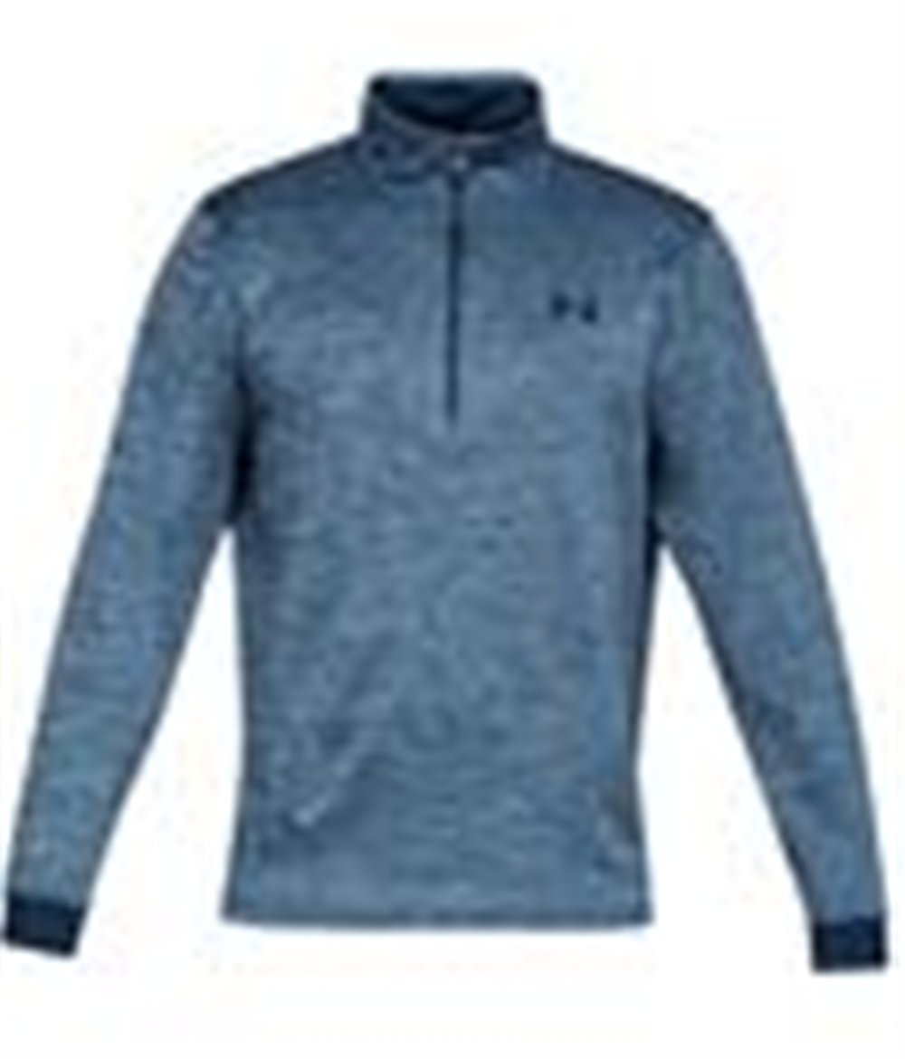 Camiseta Under Armour Fleece 1/2 Zip Masculina Azul Tamanho P