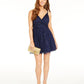 Vestido infantil Speechless Junior's Glitter Mesh Fit &amp; Flare Azul Tamanho 15