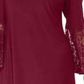 Vestido feminino RM Richards com decote redondo, ombro vazado, manga sino, comprimento até o joelho, plus size roxo 20W