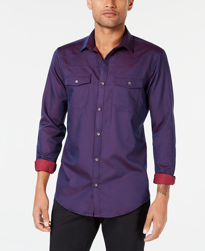 Camisa Pax Masculina INC International Concepts Roxa Tamanho Grande