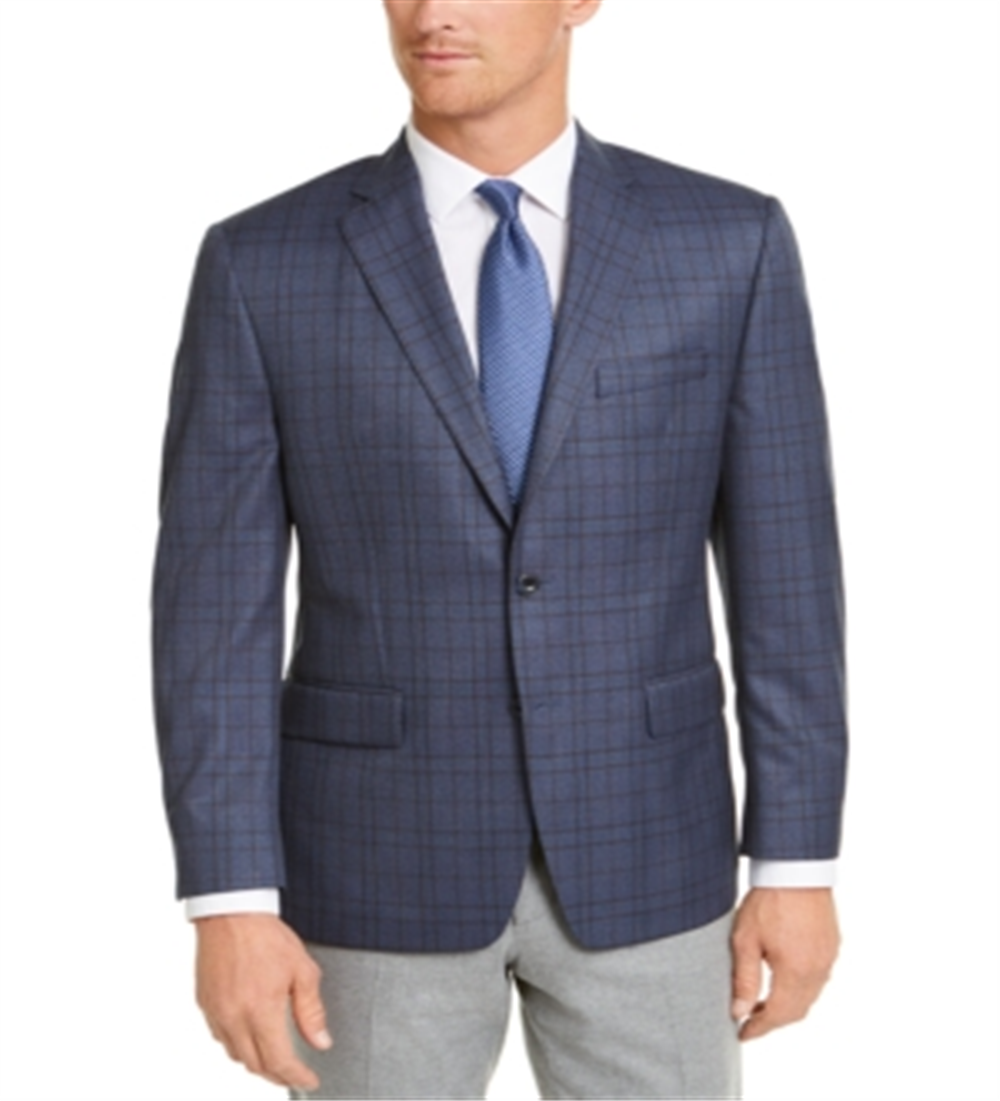 Camisa social slim fit com gola fácil de cuidar Michael Kors masculina, azul, tamanho 50