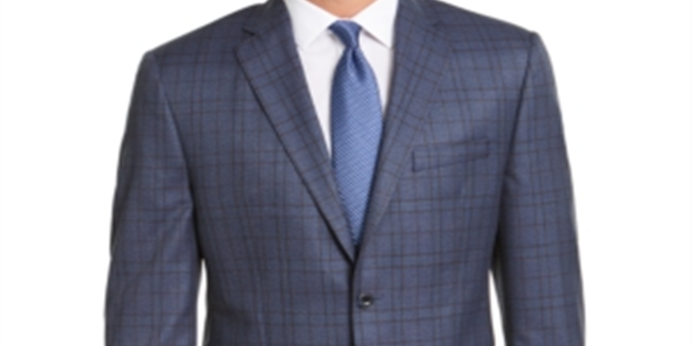 Camisa social slim fit com gola fácil de cuidar Michael Kors masculina, azul, tamanho 50