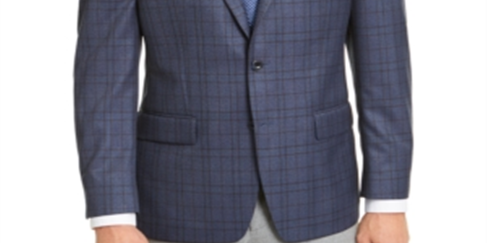 Camisa social slim fit com gola fácil de cuidar Michael Kors masculina, azul, tamanho 50