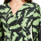 Blusa estampada com decote sobrepeliz Alfani feminina, verde, tamanho XX-G