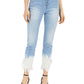 Calça jeans mop com bainha angular e tingida da INC International Concepts, azul, tamanho 0