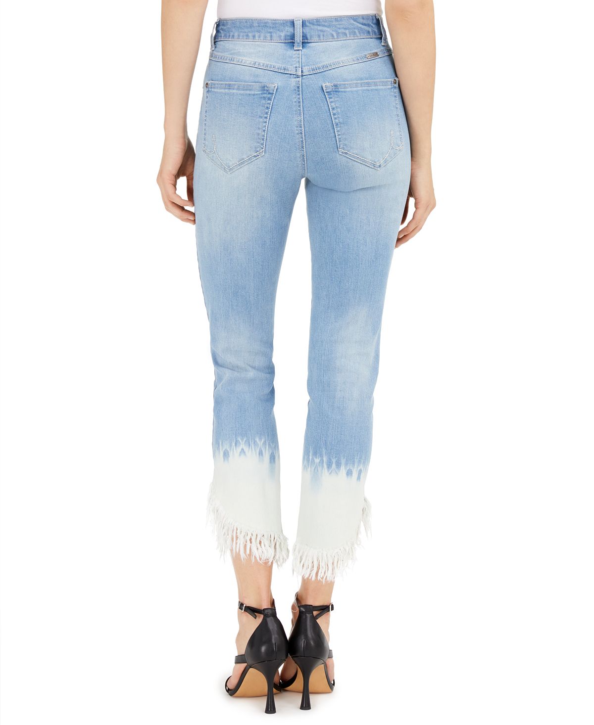 Calça jeans mop com bainha angular e tingida da INC International Concepts, azul, tamanho 0