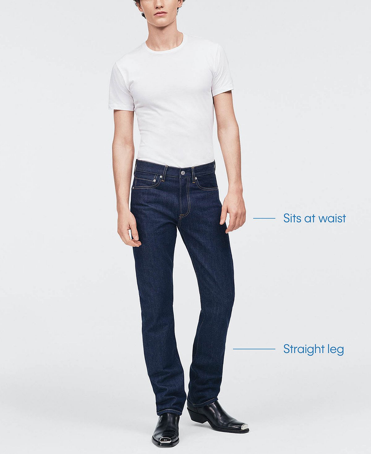 Calça Jeans Calvin Klein Masculina Straight Fit Azul Tamanho 29X30