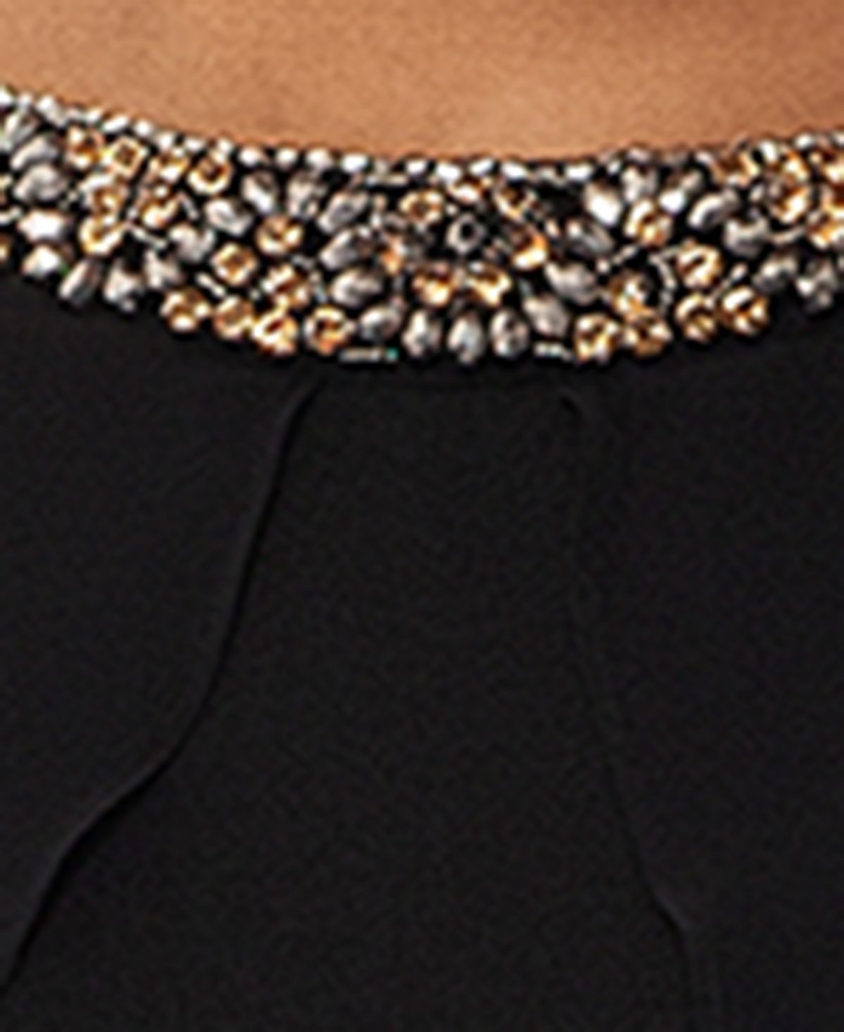 Vestido de coquetel feminino XSCAPE Plus com detalhes em capete, preto, tamanho 20W