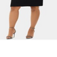 Vestido de coquetel feminino XSCAPE Plus com detalhes em capete, preto, tamanho 20W