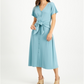 Vestido Alfani Feminino Amarrado na Frente Verde Tamanho XX-Grande
