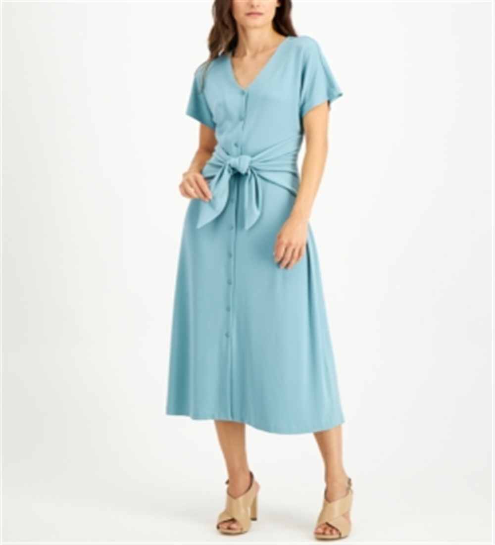 Vestido Alfani Feminino Amarrado na Frente Verde Tamanho XX-Grande
