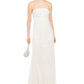 Adrianna Papell Women's Beaded Strapless Gown White Size 12