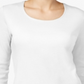 Karen Scott Blusa Feminina Gola Redonda Branca Tamanho X-S