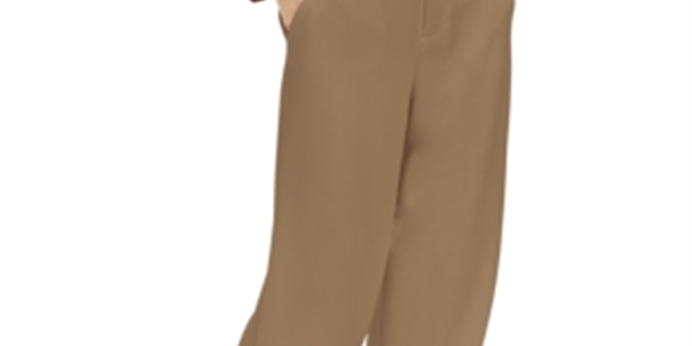 Calça Paperbag Feminina INC International Concepts, tamanho 10, cor gengibre